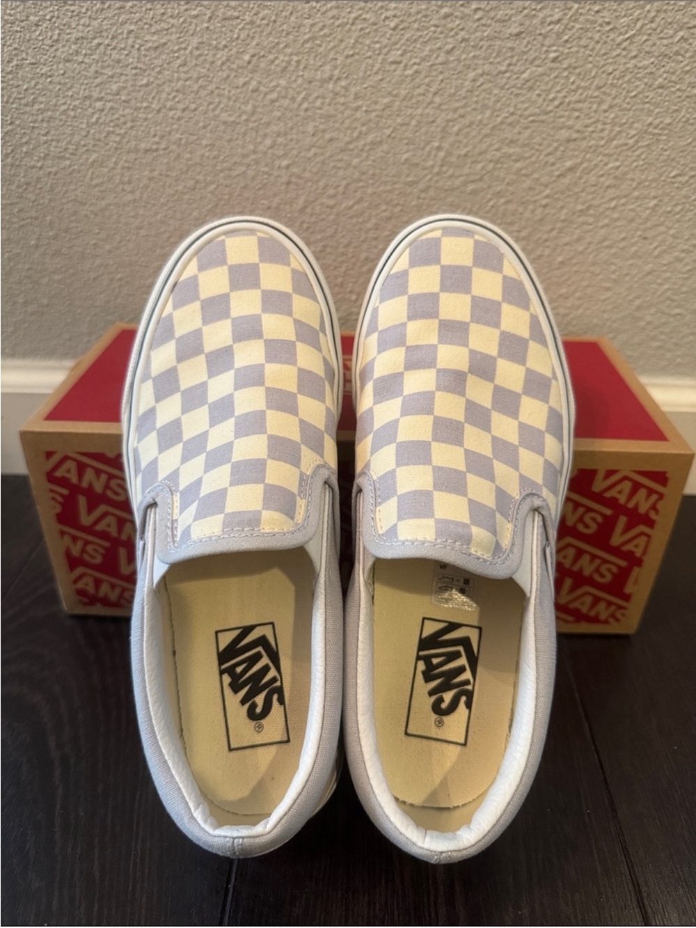 Vans Checkerboard Classic Slip-On Sneakers - Gray Dawn